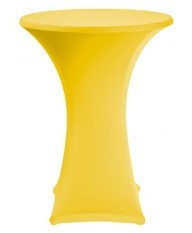 Housse pour table haute stretch jaune